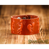 Genuine Leather Bracelet Cuff Wristband People  Carving Leather 